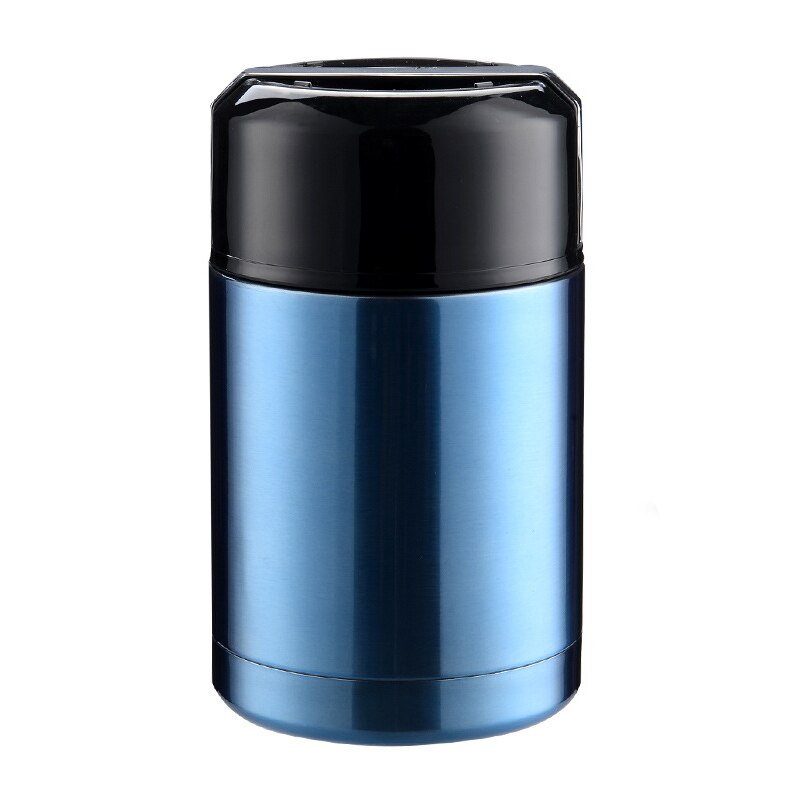 Large Capacity Thermos Stainless Steel Vacuum Insulated Thermal Lunch Container Flask Insulated Food Jar Wide Mouth 800ML&1000ML: Blue