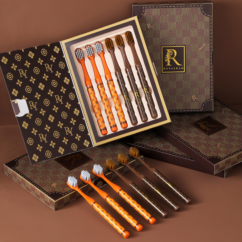 6 PC Adults Wide Head Toothbrush With Soft Bristles Luxury Home Furnishings Deep Cleaning Teeth Gums Caring For The Oral Cavity