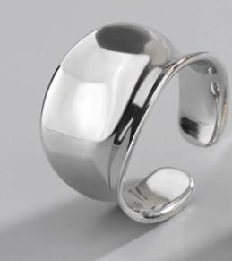 Boêmio vintage grande brilhante cadeias anéis para mulher homem aberto retro antigo anéis de casamento jóias: silver