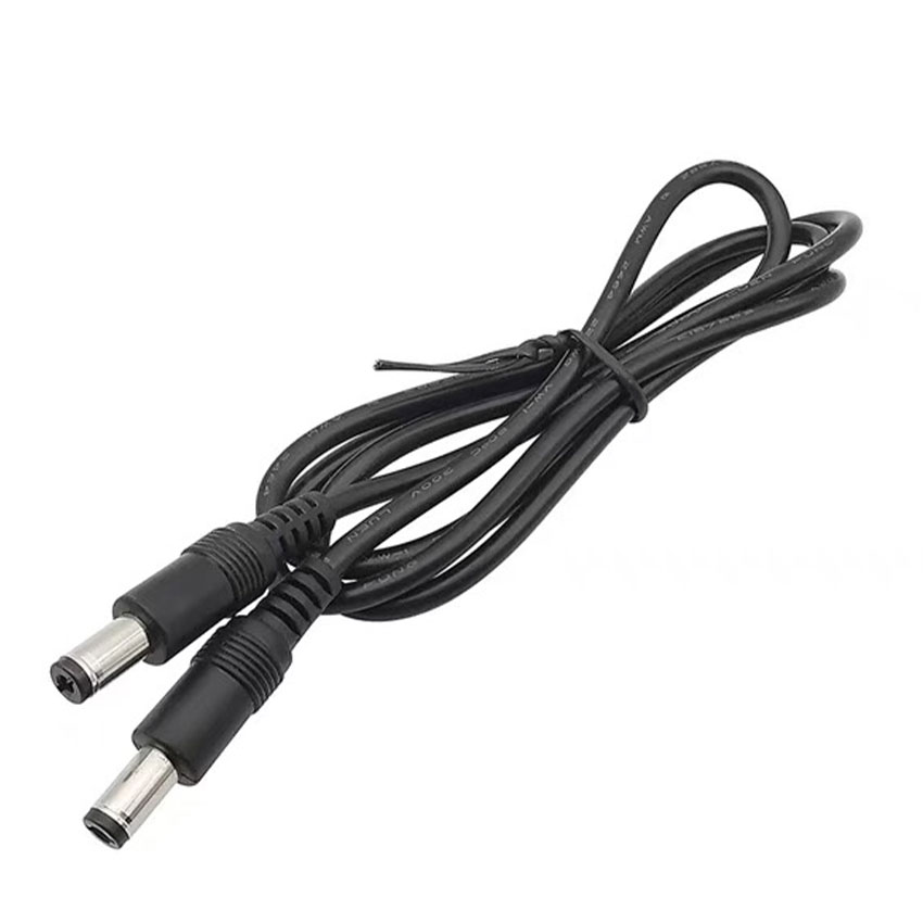 Câble adaptateur DC5521 vers DC5521, 18AWG, 2.1mm, prise mâle vers mâle