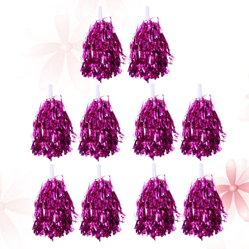 10 Pcs 25G Juichen Ballen Squad Spirited Fun Cheerleading Kit Cheer Poms Cheerleaders Supples Met Handvat Voor Competitio: Purple