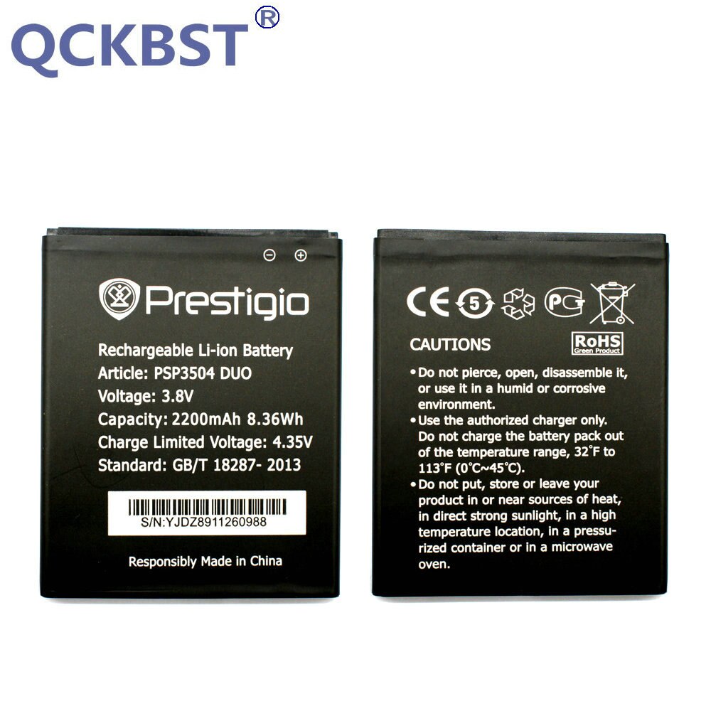 QCKBST Für Prestigio MultiPhone PSP3504 Duo Neue 2200 mAh Ersatz Batterie Batterien auf Lagerbier Verfolgung-Code