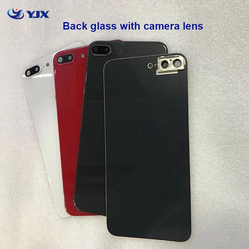 Big Hole Back Glass Replacement parts For iPhone 8 8plus Battery Cover Rear Door Housing for iphone 8 8P with Camera Lens Frame