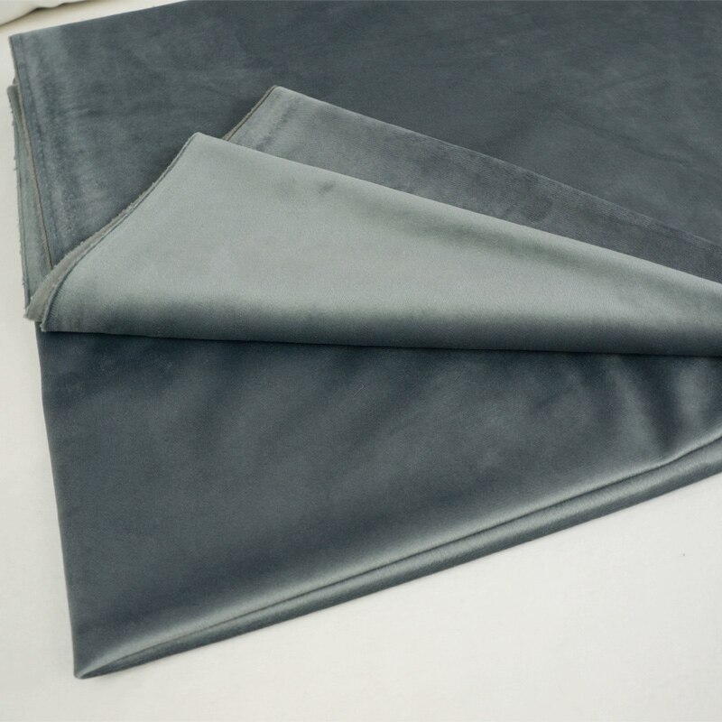 Nappe en velours de soie de 280CM de large, pour rideau de Table, coussin, coussin, rouge bleu marron vert rose violet: Smoky Gray
