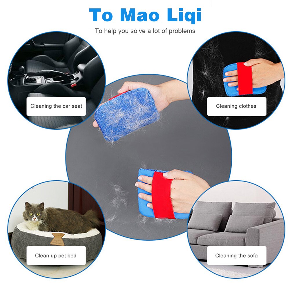 Pet Hond Kat Hair Remover Cleaner Auto Meubels Tapijt Kleding Sofa Huisdier Haar Borstel Schoon Artefact Pet Handschoenen 2 stuks