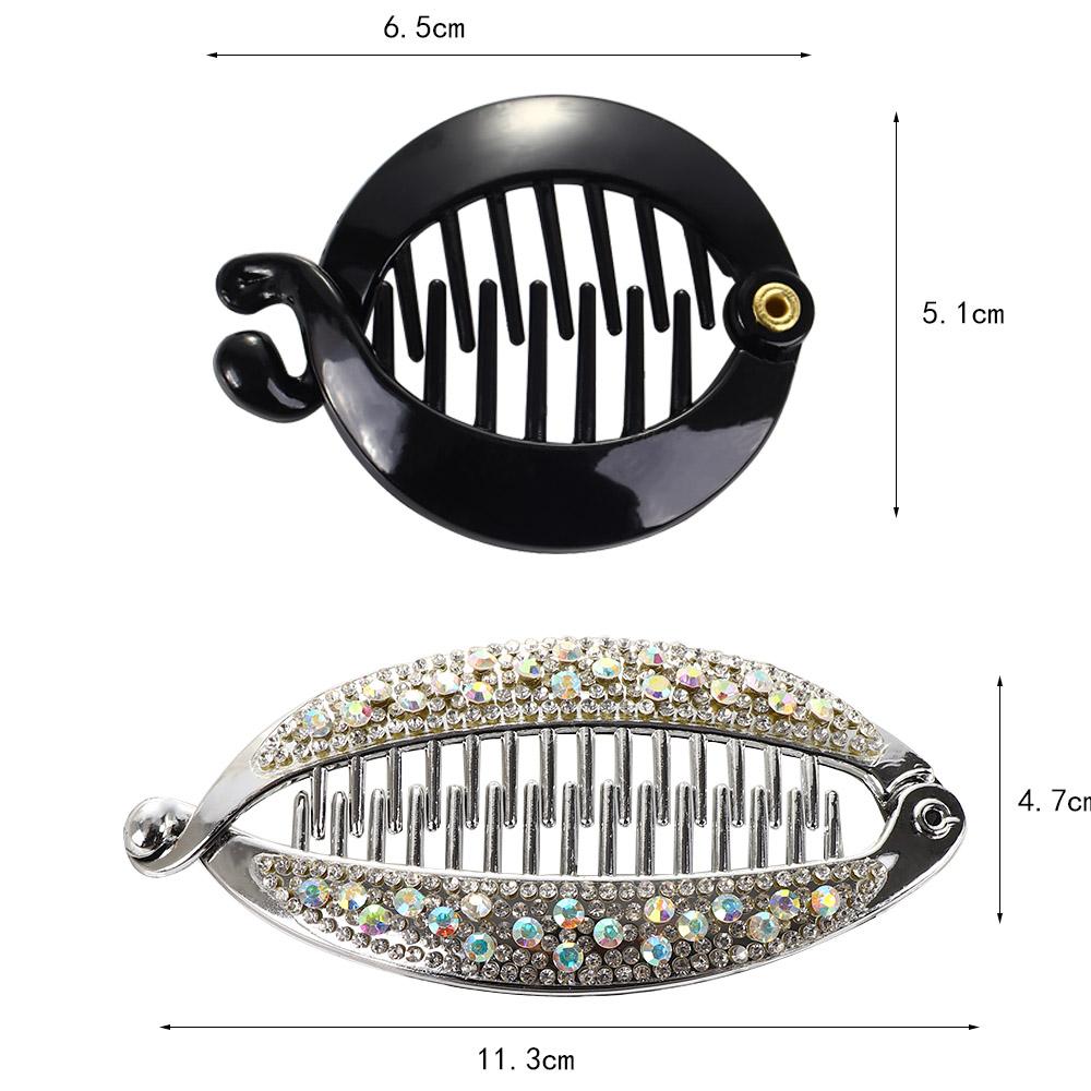 Accessori fermagli per Banana fai da te mollette a forma di pesce con strass clip per capelli fermagli per capelli artigli per capelli forcine