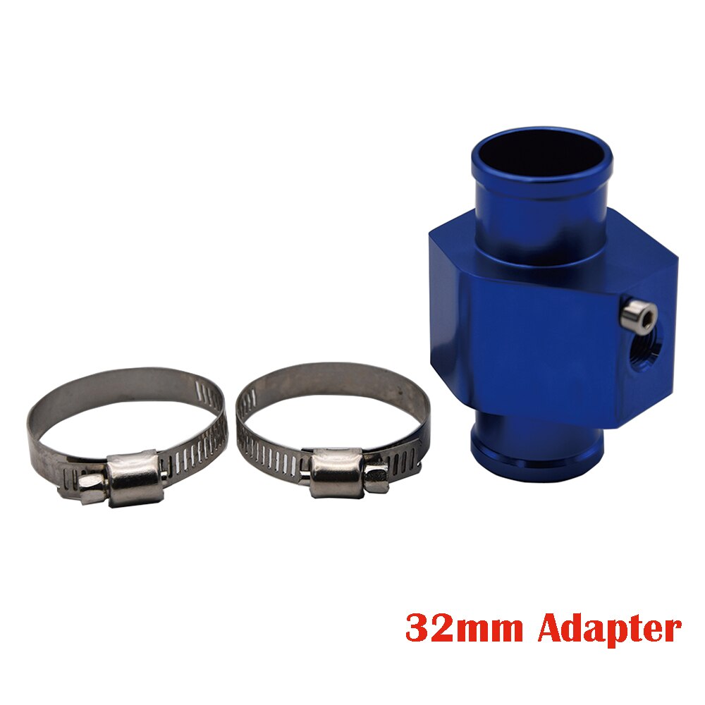 Blå universal vattentempmätare radiatortemperatur vattentemp ledrörsgivare 28mm 30mm 32mm 34mm 36mm 40mm slangadapter: 32mm adapter