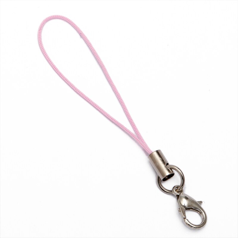 Lariat-llavero con broche de langosta para teléfono móvil, correa con cordón, Multicolor, 50/10 piezas: 10pcs / pink