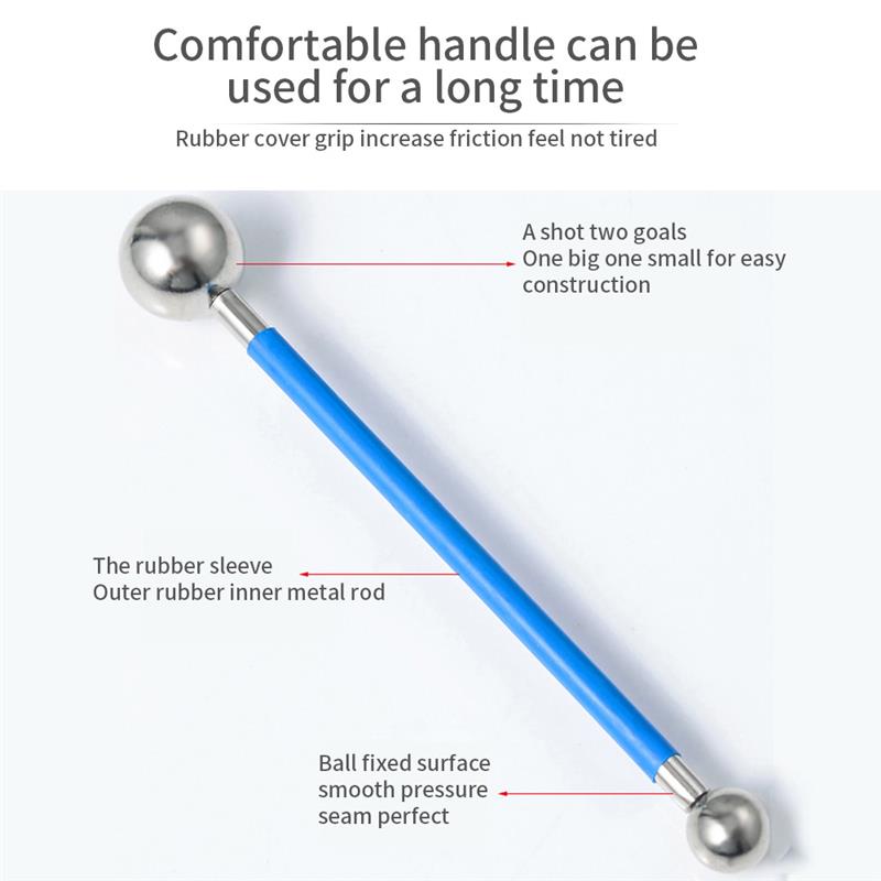 4pcs tile Glass Cement Scraper Double Steel Pressed Ball Grout Repairing Stick Ceramic Floor Glue Gap Scrape Construction Tools