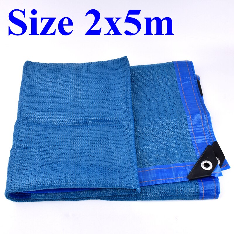 Filet d'ombrage HDPE Anti-UV bleu 8 broches, abri pour plantes succulentes, auvent d'extérieur, couverture de piscine, voile d'ombrage: 2x5m