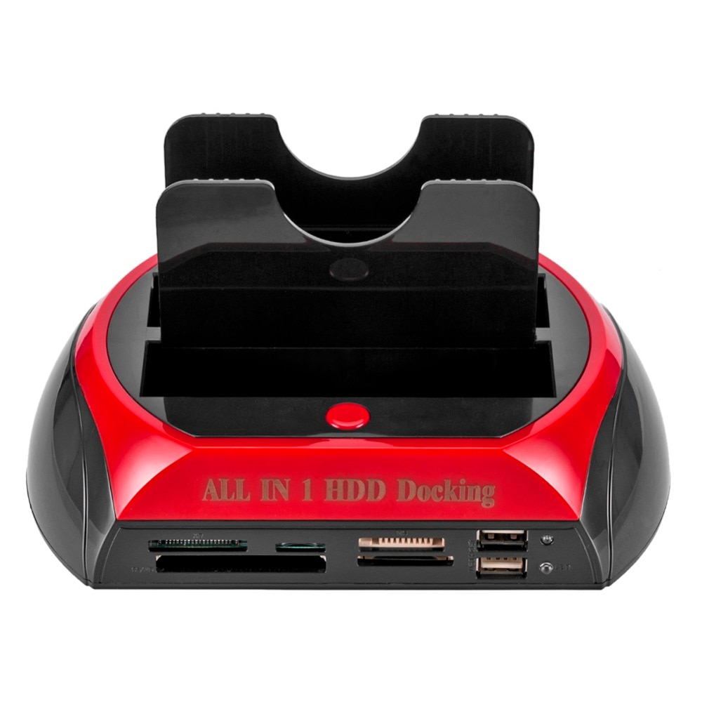 Dubbele Dock Hdd Docking Station 2.5Inch 3.5Inch Sata Ide Hub Base Hdd Enclosure Box Caddy Met Netsnoer usb Kabel