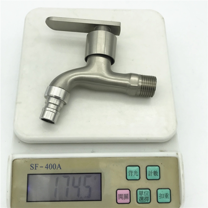 G1/2'' Washing Machine Tub Tap 304 Stainless Steel Brushed Clod Water Faucet Wall Mount Outdoor Garden Faucet