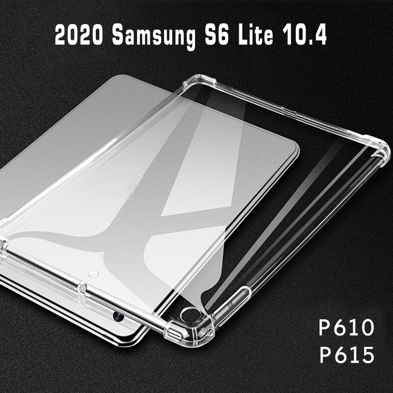 For Samsung Galaxy Tab S6 Lite 10.4'' Tablet Case with Pencil Holder and Pocket Smart Sleep Stand for Galaxy SM-P610/P615: TPU