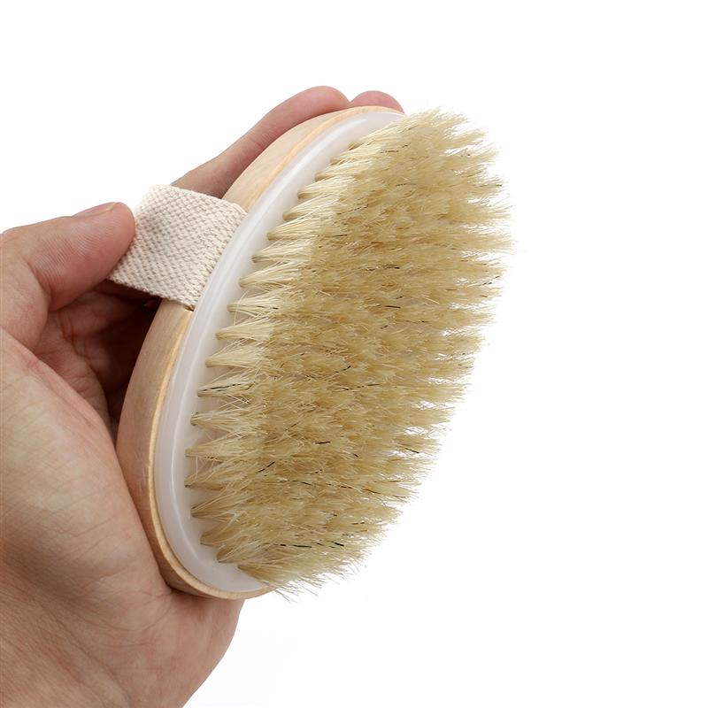 Kropstør børste hud krop blød naturlig børste børste af træ tilbage brusebørster eksfolierende badebørste spa kropsbørster