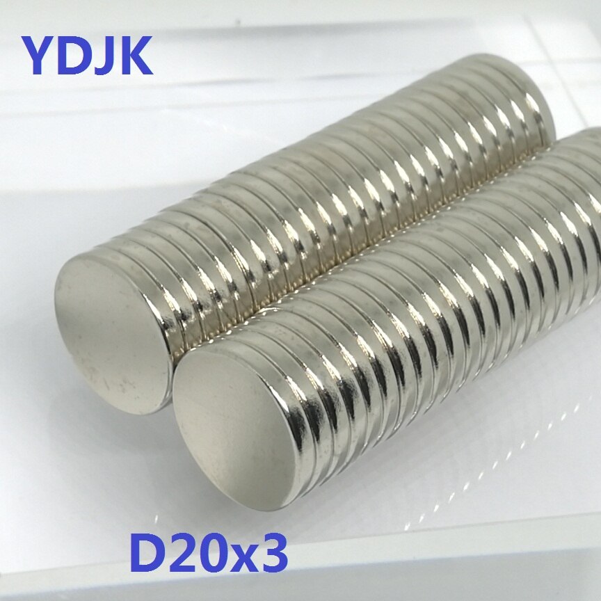 10 20 50 100 stk/parti skivemagnet 20*3 n38 ndfeb magnet 20 x 3 magneter 20 x 3