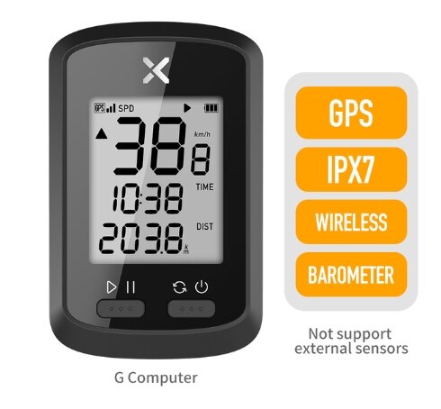 Xoss Bicycle Computer G Plus Wireless GPS Speedometer Waterproof Highway Bicycle Bluetooth ANT + Bicycle Computer With Cadence: XOSS G