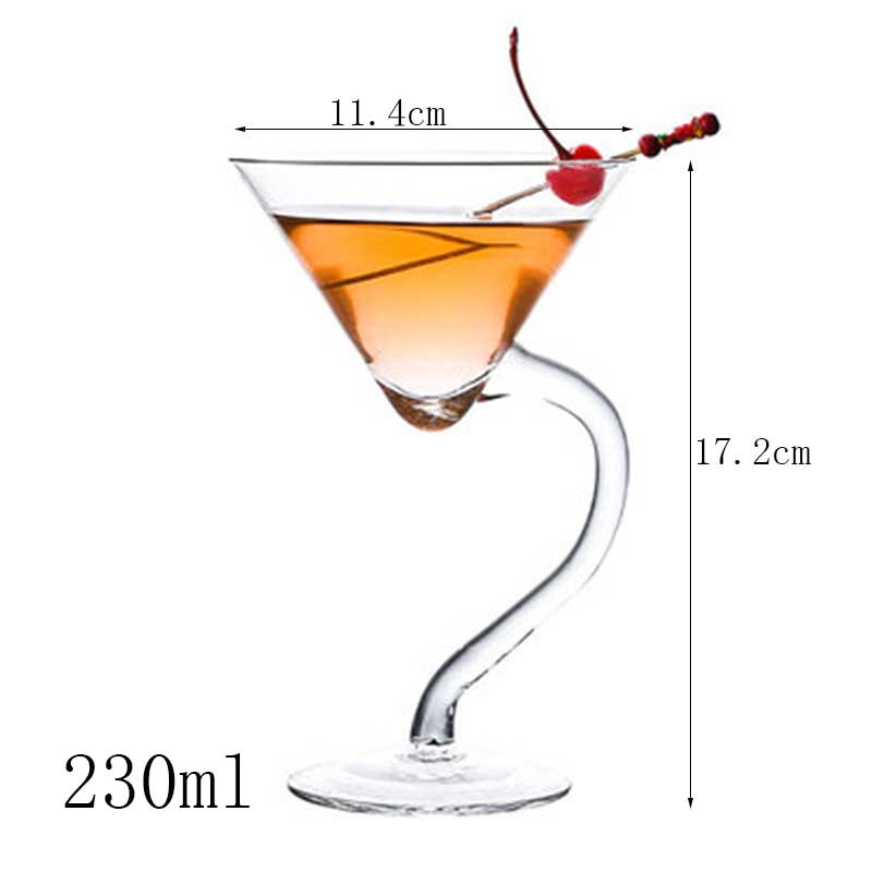 1Pcs Cocktail Glass Kitchen Bar Wine Glass Martini Cup Champagne Flutes Goblet Cup Wedding Party Drinking Glasses vaso
