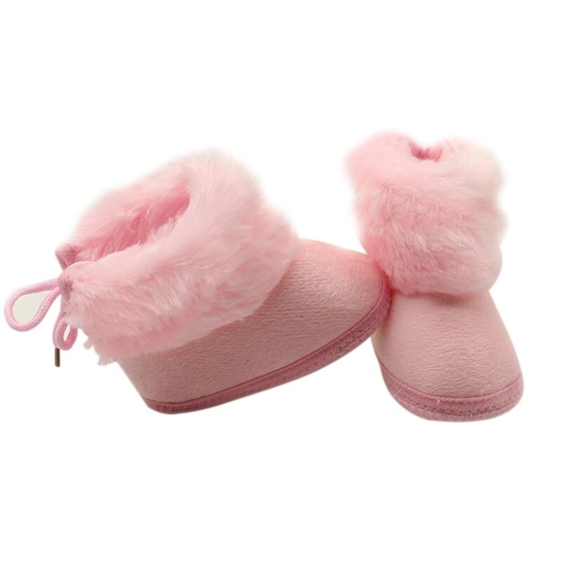 Bobora Winter Baby Girl Warm Shoes Booties Soft Soled Keep Warm Toddler Girls Boys Crib Bebe Shoes Booties 0-18M: Pink / 18M