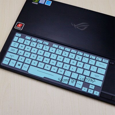 15.6 inch Silicone Keyboard Cover laptop Protector Skin For ASUS ROG Zephyrus GX501GI GX501GI GX501 GX531GS GX531GM GX531G: Skyblue