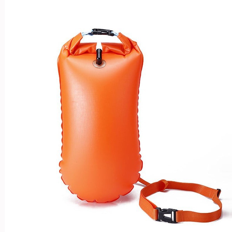 Pvc svømning livreddende bøjer poser svømning bøje sikkerhed flyde luft tør taske båd flyde svømning oppustelige flydende taske: 15l orange