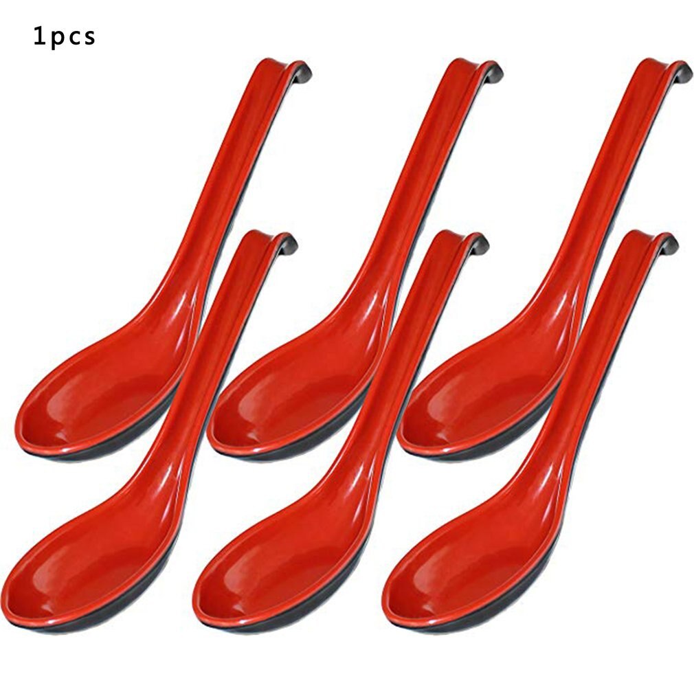 Kitchen Porcelain Long Handle Spoon Anti-Scalding Anti-Slip Soup Spoon Noodle Spoon Soeplepel
