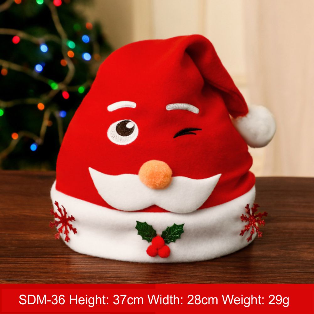 Kerst hoed Kerst kinderen adult Snowman gewei modellering avond cap: 36
