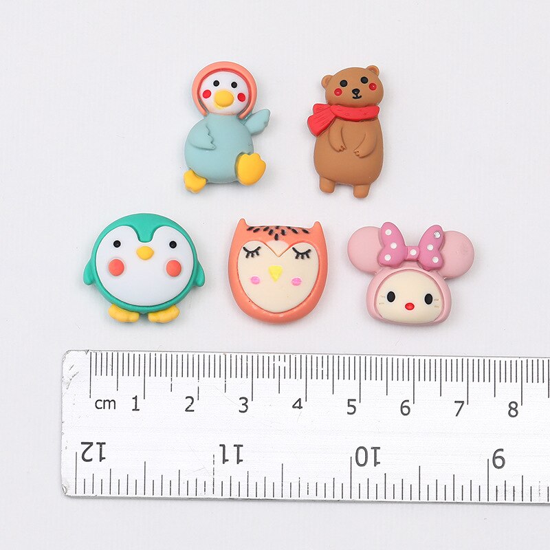 Jy 100 Stks/partij Speelgoed Pinguïn Beer Sieraden Cup Haaraccessoires Telefoon Case Koelkast Shell Patch 5 Soorten KT3137