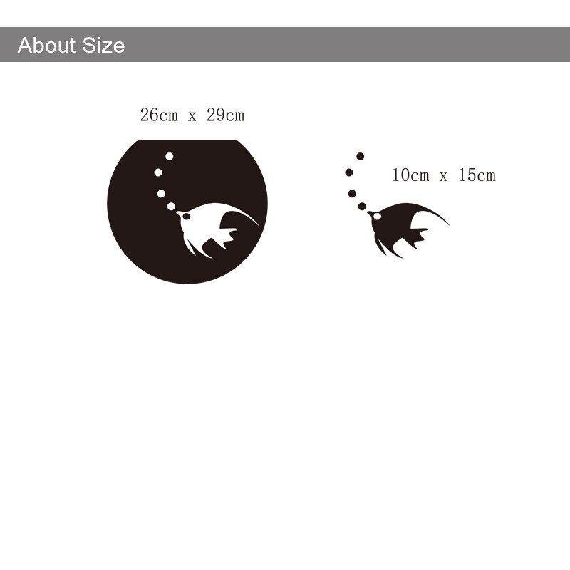 Decorate Home 3D round fish art wall mirror sticker decoration Decals mural painting Removable Decor Wallpaper LF-1335