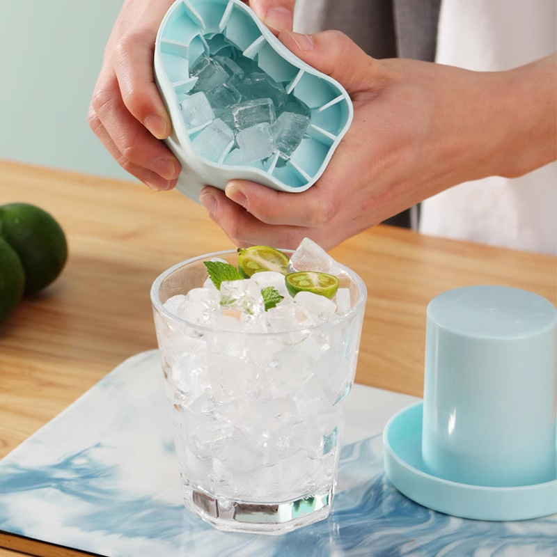Round Ice Cube Mold Summer Silicone Ice Bucket Diy Homemade Refrigerator Freeze Ice Maker Ice Cube Mold Barware Tool