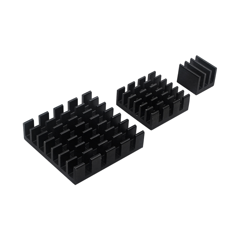 Oranje Pi 5 Max Koellichaam 3 Stuks Aluminium Metalen Heatsink Zwart Passieve Koeling Warmteafvoer Voor Oranje Pi 5 Max: Default Title