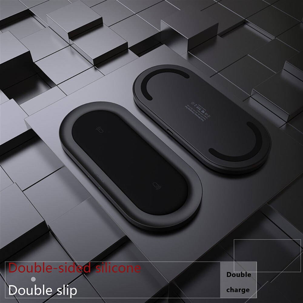20w 2 in 1 dubbele draadloze oplader voor airpods pro, iphone 8 x xr  xs 11 samsung  s20 s10 dubbele 10w qi inductie snellaadpad