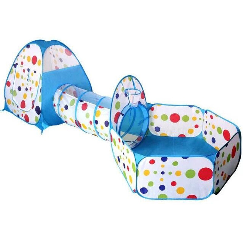 3 stks/set Opvouwbare Dot Play Tent Kinderen Kruipen Tunnel + Play Tenten + Baby Oceaan Ballenbad Kinderen Spel Speelgoed kinderen Spelen Huis Set