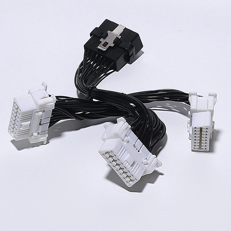 OBD 2 Y Splitter Extension Cable OBD2 16PIN Male to Female ELM327 Electronic Wire Connector 1 to 1/2/3 OBDII Connector Cable