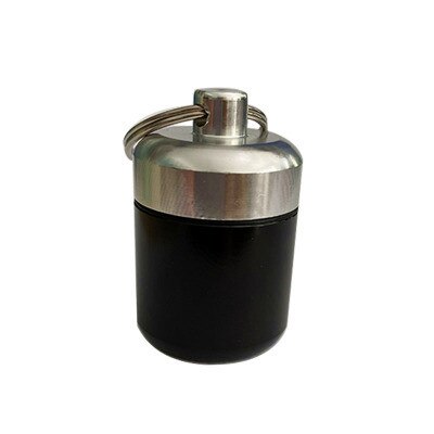 Pocket Pill Box Container Mini Portable Aluminium Pill Case Carry Bottle Case Hearing Protection Earplugs Box Keychain Outdoor: C