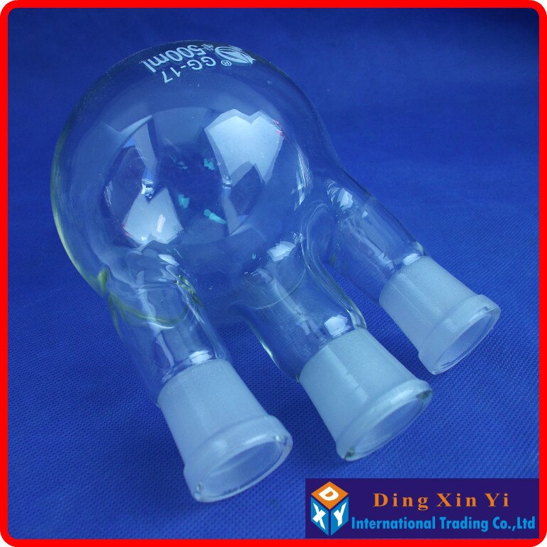 500ml 24/29 three-necked round-bottom flask,Flask round bottom with three necks,short neck standard ground mouth