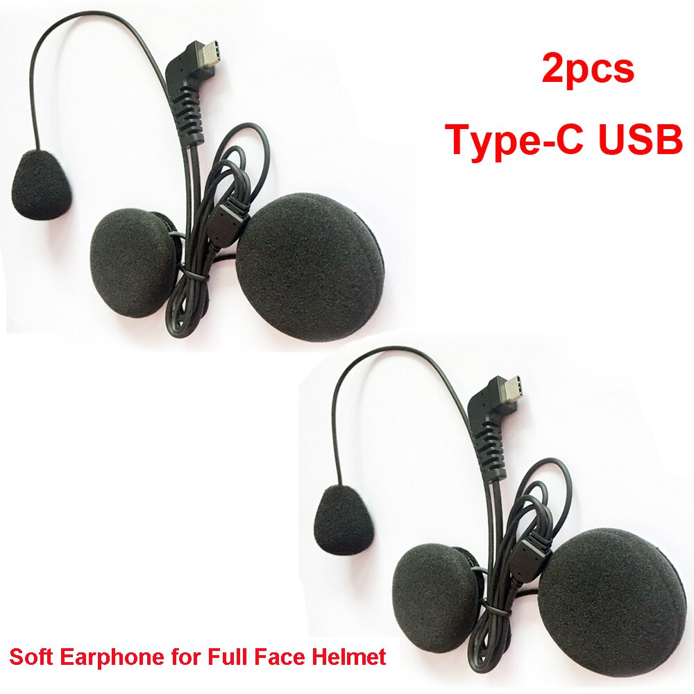 Tipo-C USB micrófono altavoz para BT-S2 BT-S3 intercomunicador Bluetooth de motocicleta Interphone para abrir el casco la máscara