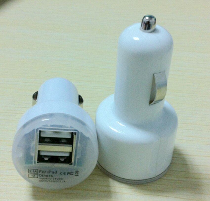 Neue 2-Hafen Mini Universal- Dual USB Auto Ladegerät Adapter Kugel 5V 2,1 A + 1A Für iPhone Clever Telefon