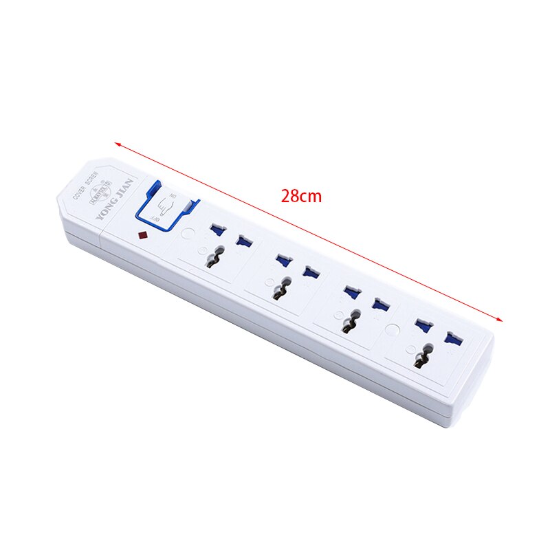 Regleta eléctrica recargable de 10A, 250V, 2000W, CA múltiple, 3, 4, 5, 6 salidas, enchufes de EE. UU., UE, Reino Unido, AU, CN, Cable de toma de extensión: 4 Outlets