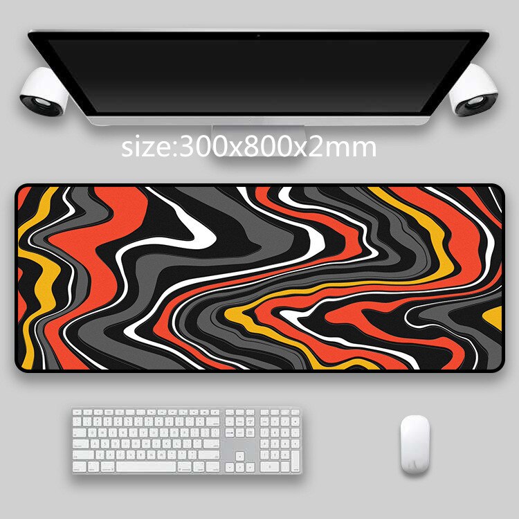 900x400mm XXL Gaming Mouse Pad Large Rubber Gamer Art Table Computer Mousepad Soft Mause Pad XL Abstract Keyboard Desk Play Mats: 300x800x2mm 7