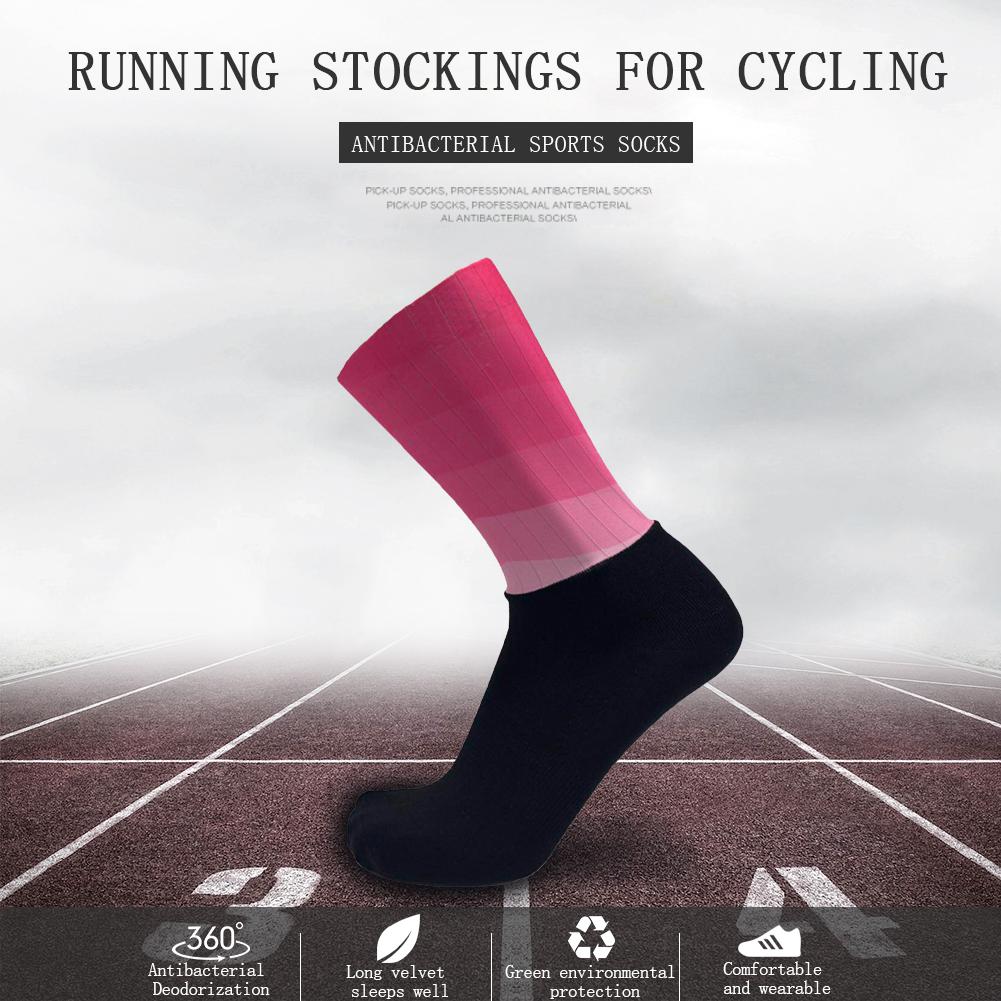 Respirant dégradé couleur cyclisme chaussettes à la unisexe sport football en cours d'exécution longues chaussettes en plein air cyclisme fournitures essentielles