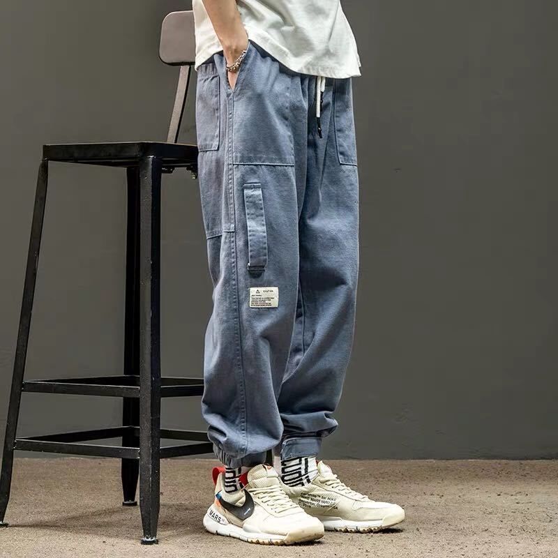 HOUZHOU Khaki Cargo Hosen für Männer Jogger Jogginghose Casual Baumwolle Japanischen Hip Hop Streetwear männer Cargo Hose Männlichen 5XL