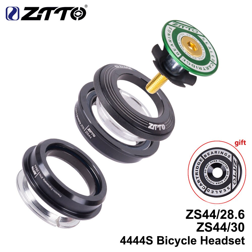 ZTTO 4444S MTB Bike Road Bicycle Headset 44mm 44mm CNC 1 1/8" 28.6 Straight Tube fork Internal ZS44 SEMI-INTEGRATED Headset: 4444S GREEN