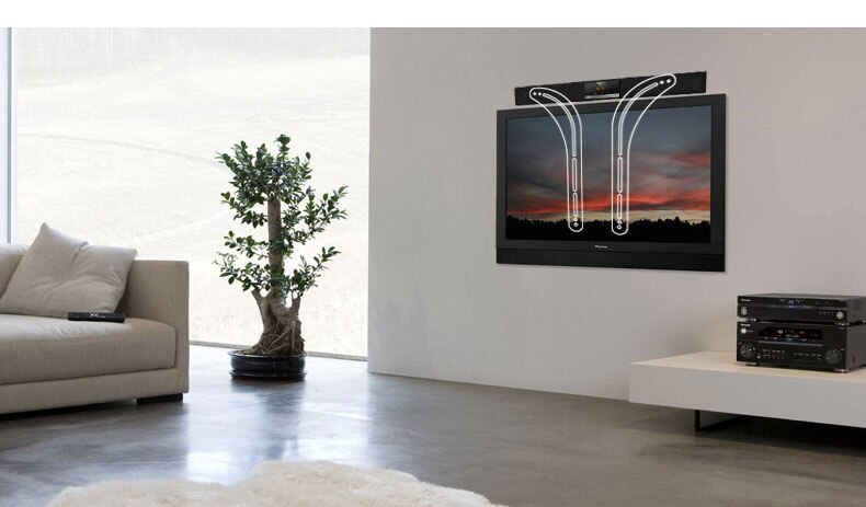 Dsupport Univerasl Metal TV Sound Bar Mounting Bracket Speaker Bracket SBR201
