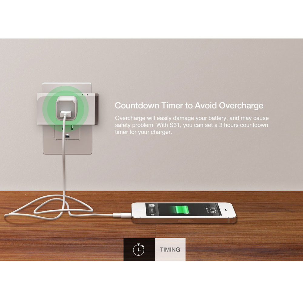 Itead Sonoff S31 US 16A Smart WiFi Socket Monitor Energy Usage Remote Outlet Wi-fi Switch Works With Alexa Google Home Assistant