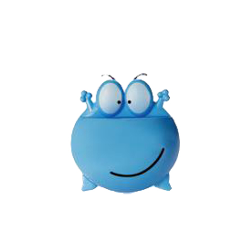 Soporte de pared con forma de rana para cepillo de dientes, ventosa para colgar en la pared, bonito soporte para cepillo de dientes con forma de rana: blue