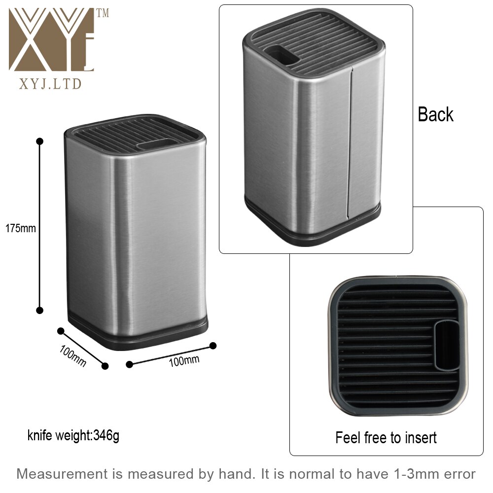 6"8" Stainless Steel Kitchen Knife Holder Storage knife block knife stand Cooking Knife Block Kitchen Accessories