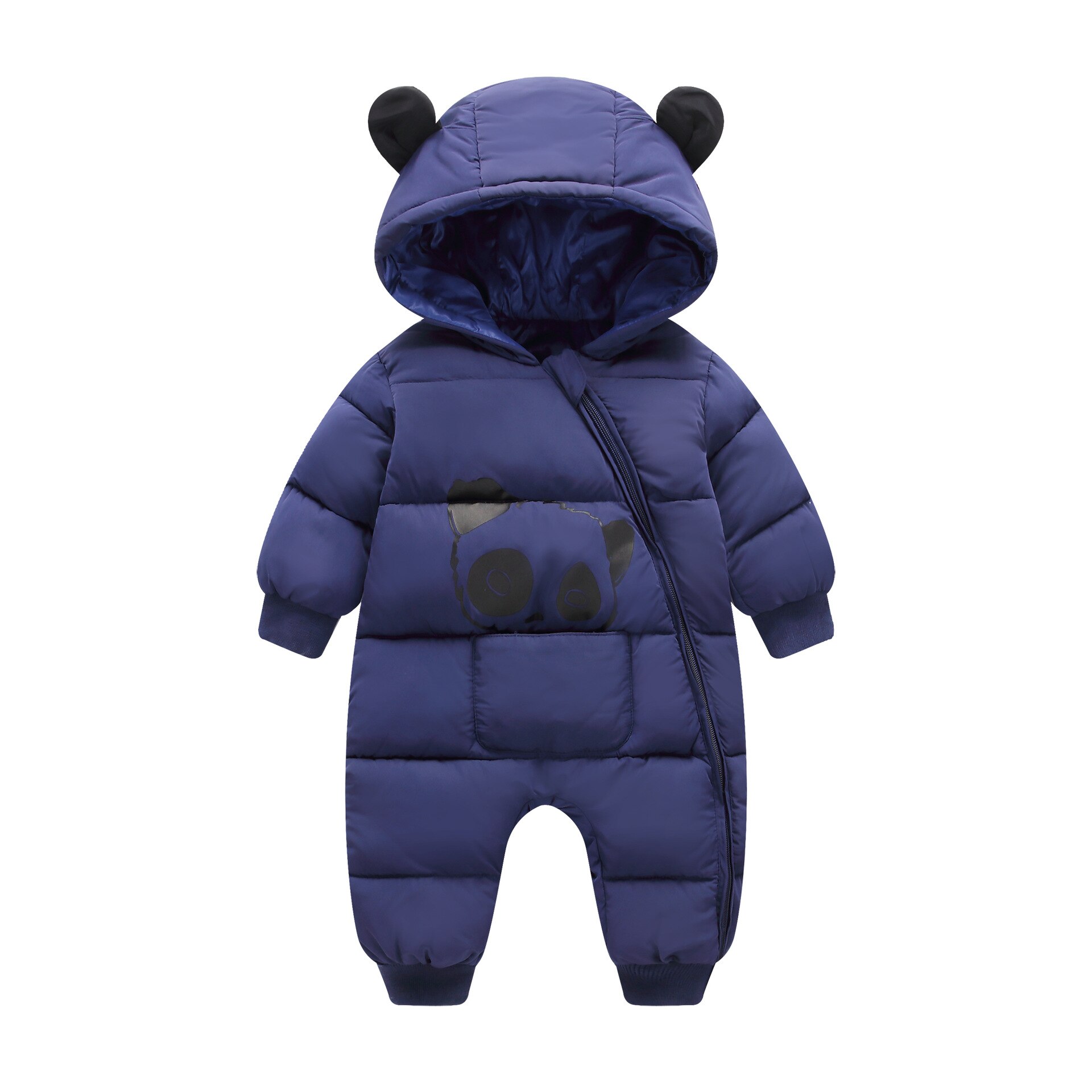 Baumwolle kleidung herbst/winter infant mädchen cartoon panda mäntel kinder baby jungen verdicken erwärmung jacke overalls