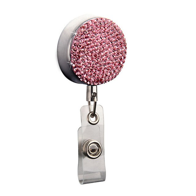 Rhinestone Retractable Holder Keychain Nurse ID Card Clip Hospital Badge Holder Work Badges Accessories Officer Daily Use: 1