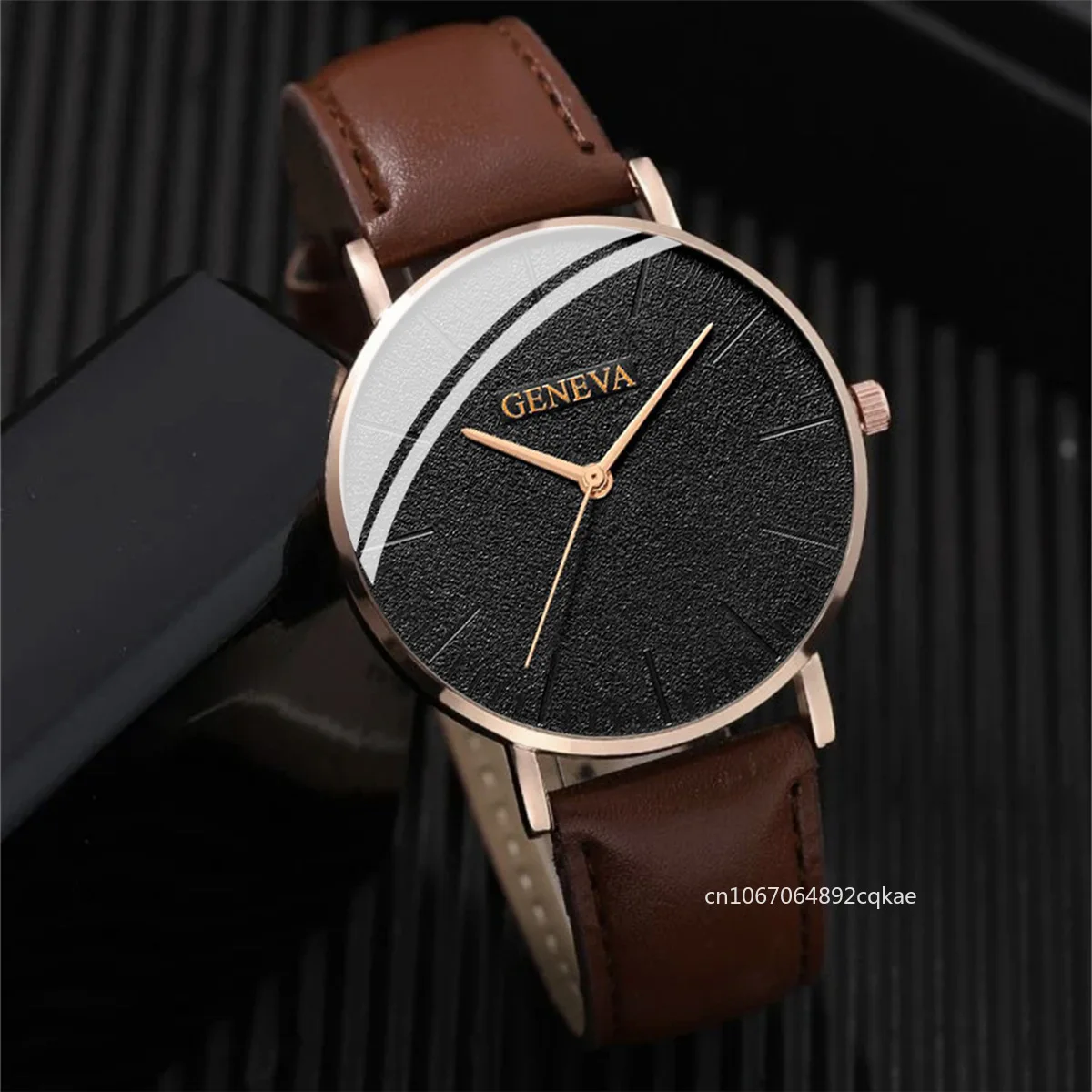 Quartz Horloge Heren Horloge Bruin Leer Herenhorloge Luxe