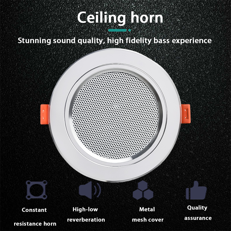 Altavoz de techo para baño de 8Ohm y 10W, sistema de música de fondo, aluminio a prueba de humedad, de sonido de altavoz en el techo a la